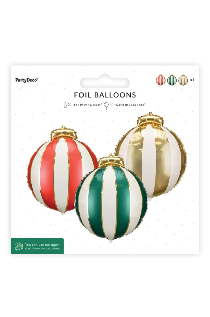 Balony foliowe Bombki