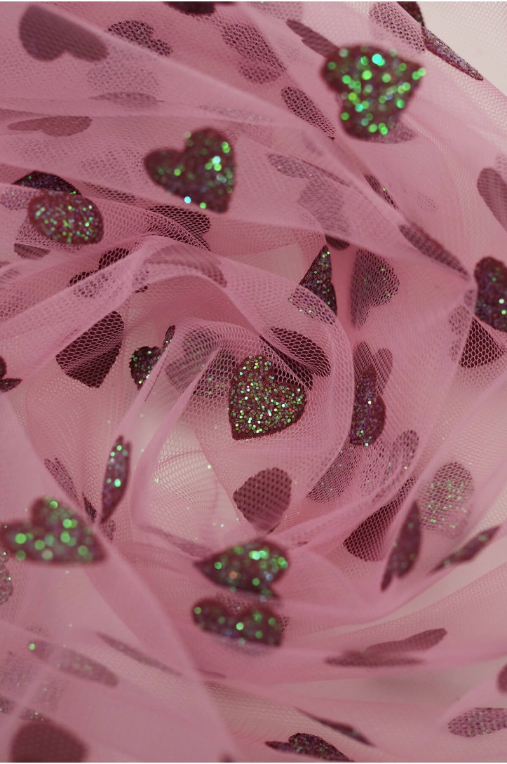 Decorative Tulle J241 hearts