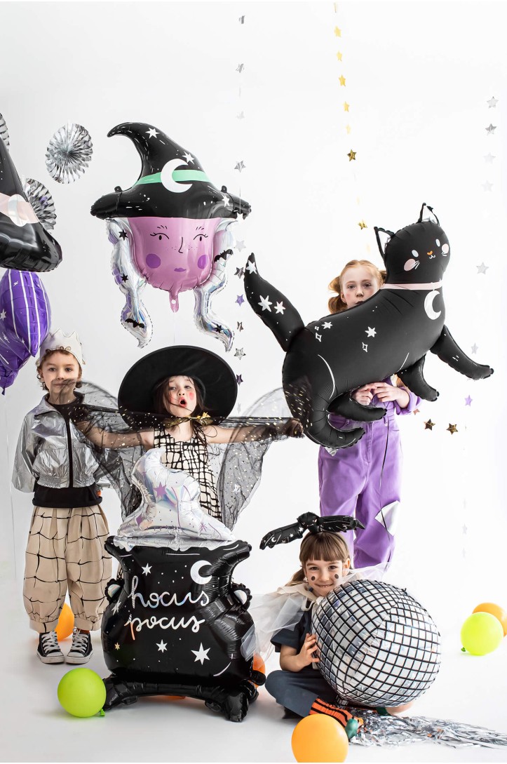 Foil Balloon Cat Black