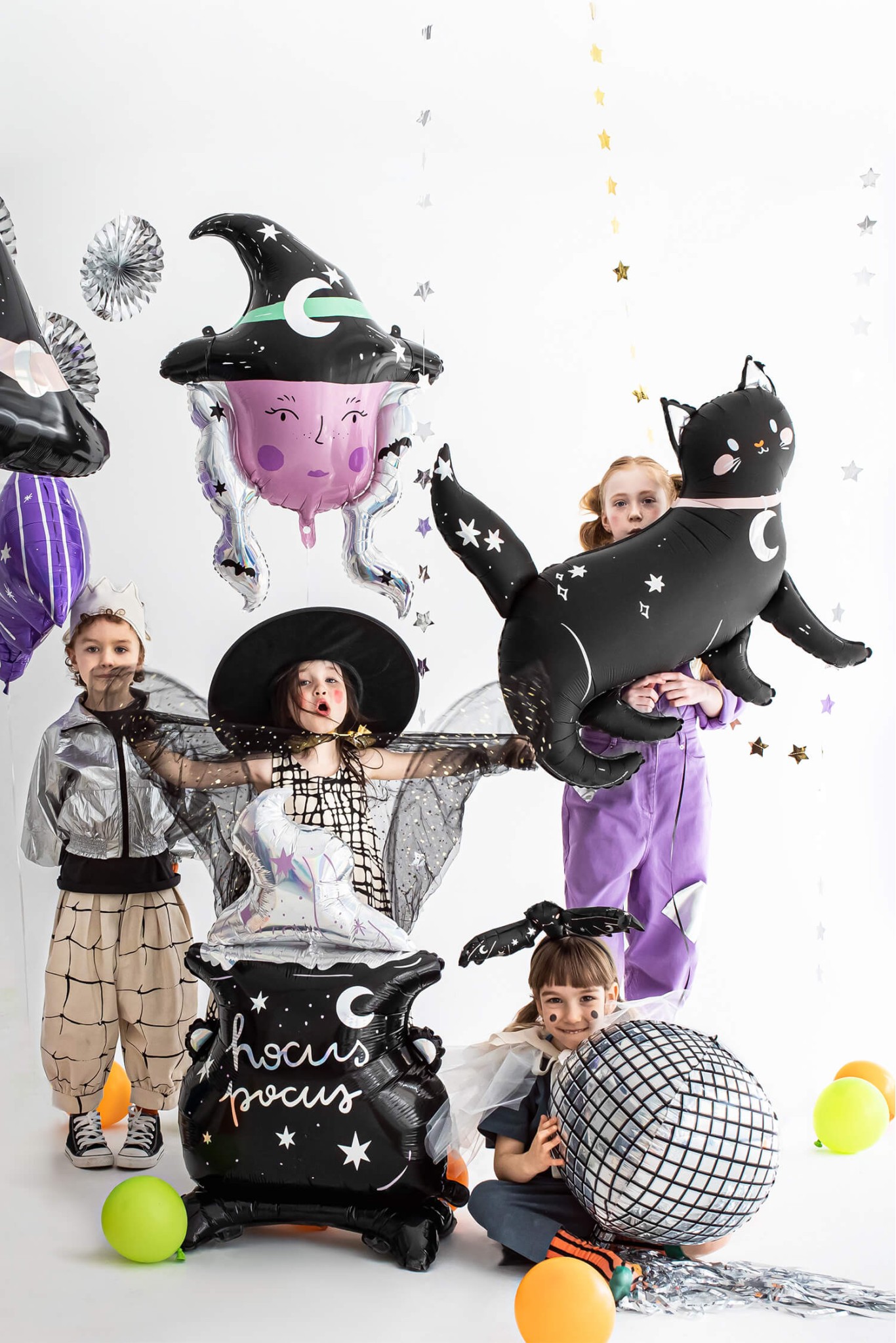 Foil Balloon Cat Black