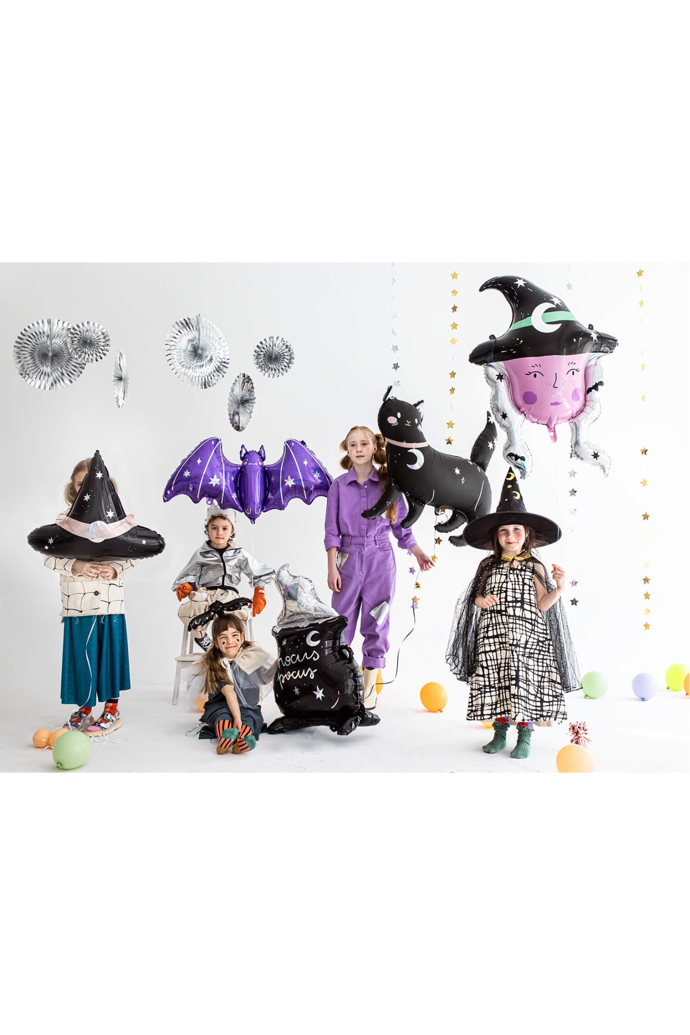 Foil Balloon Cat Black