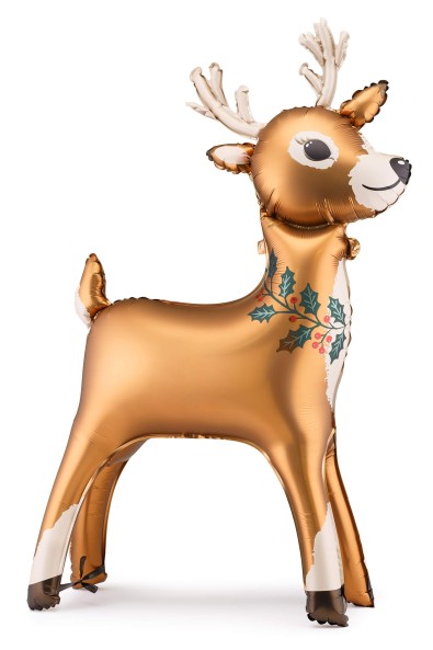 STANDING REINDEER FOIL BALLOON 65 x 105 cm