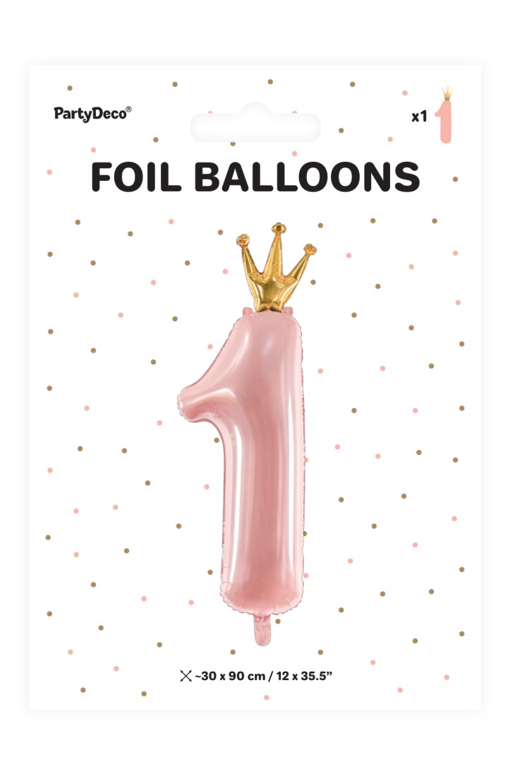 Foil Balloon Number 1 Pink