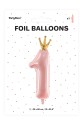 Folienballon Zahl 1 Rosa