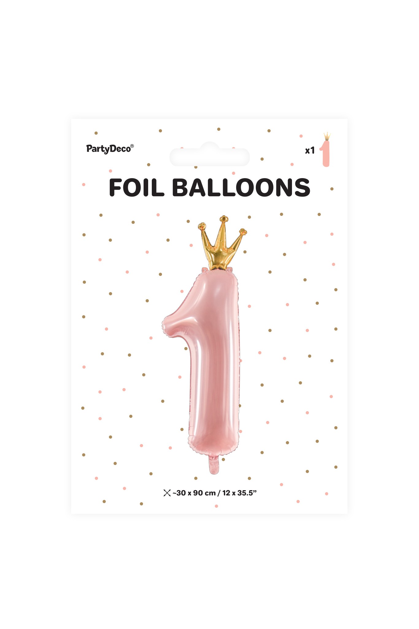 Balon foliowy Cyfra 1 jasny różowy