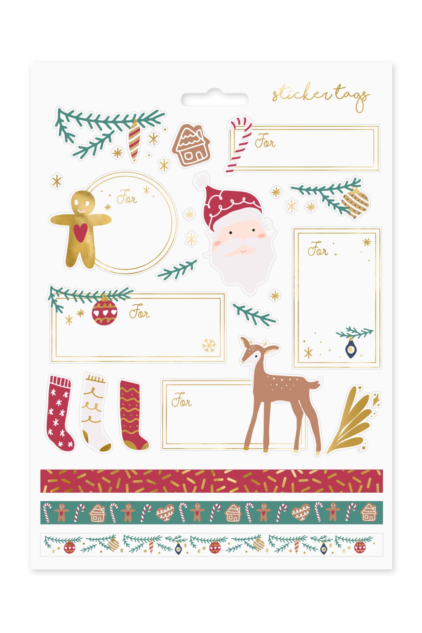 Christmas stickers Santa