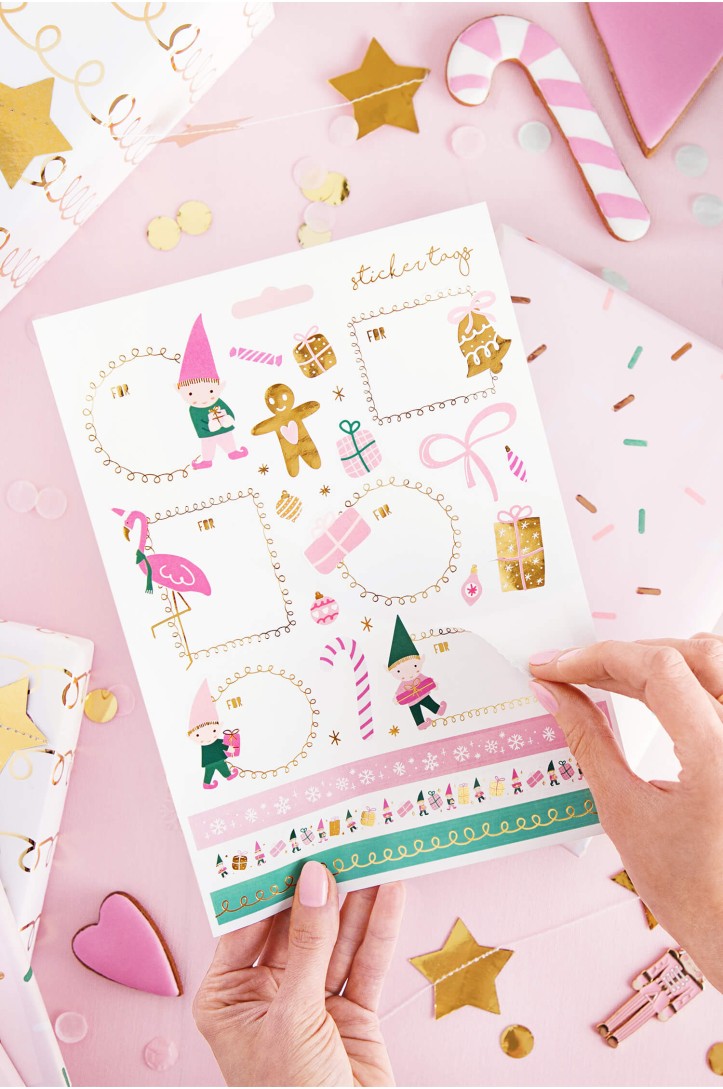 Weihnachtsaufkleber Wichtel