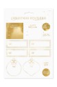 Aufkleber Christmas, gold