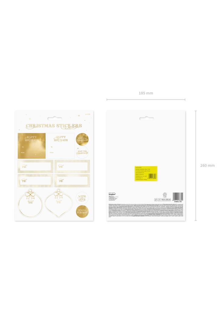 Naklejki Świąteczne złote