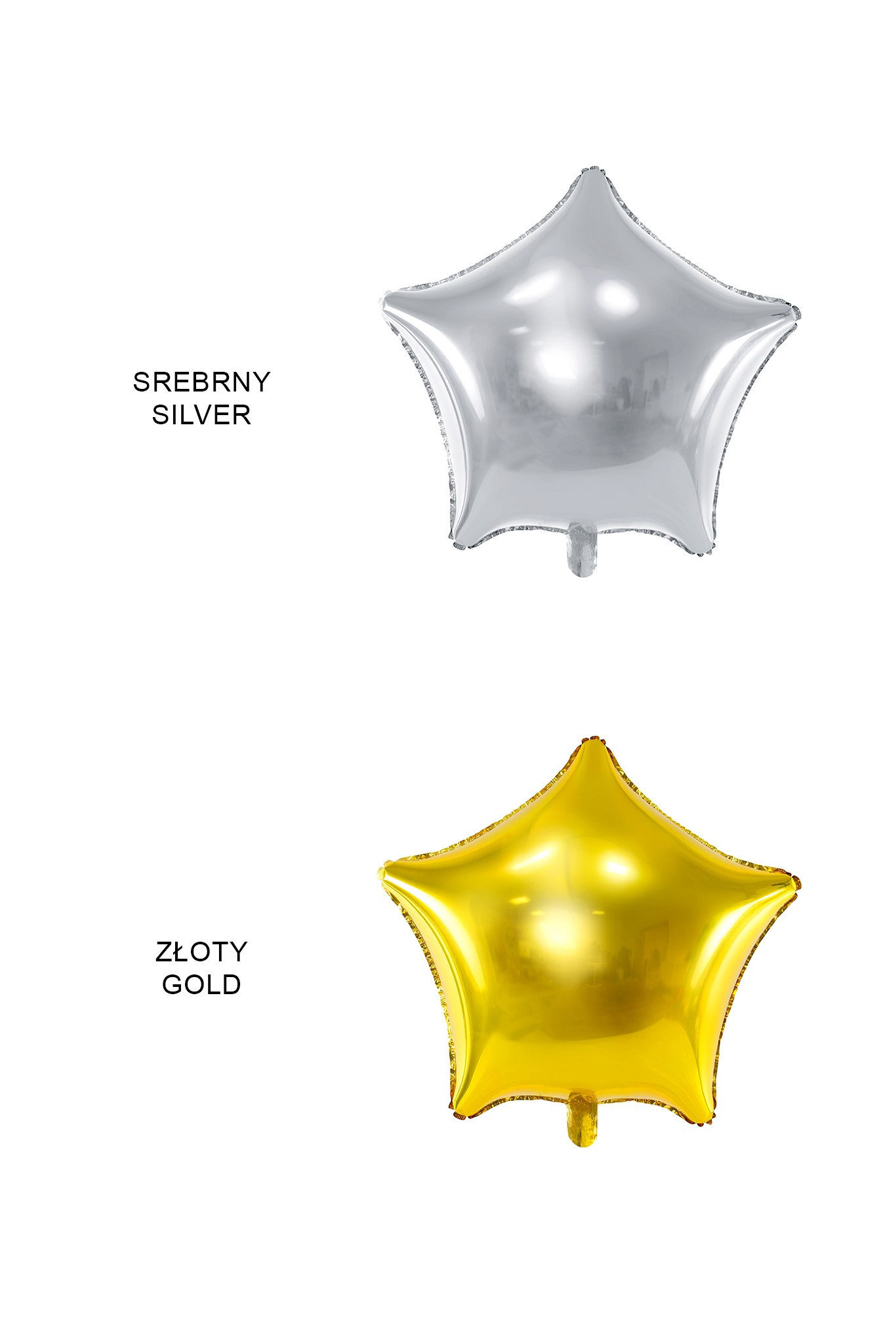 Metallisierter Folienballon Sternform 70 cm