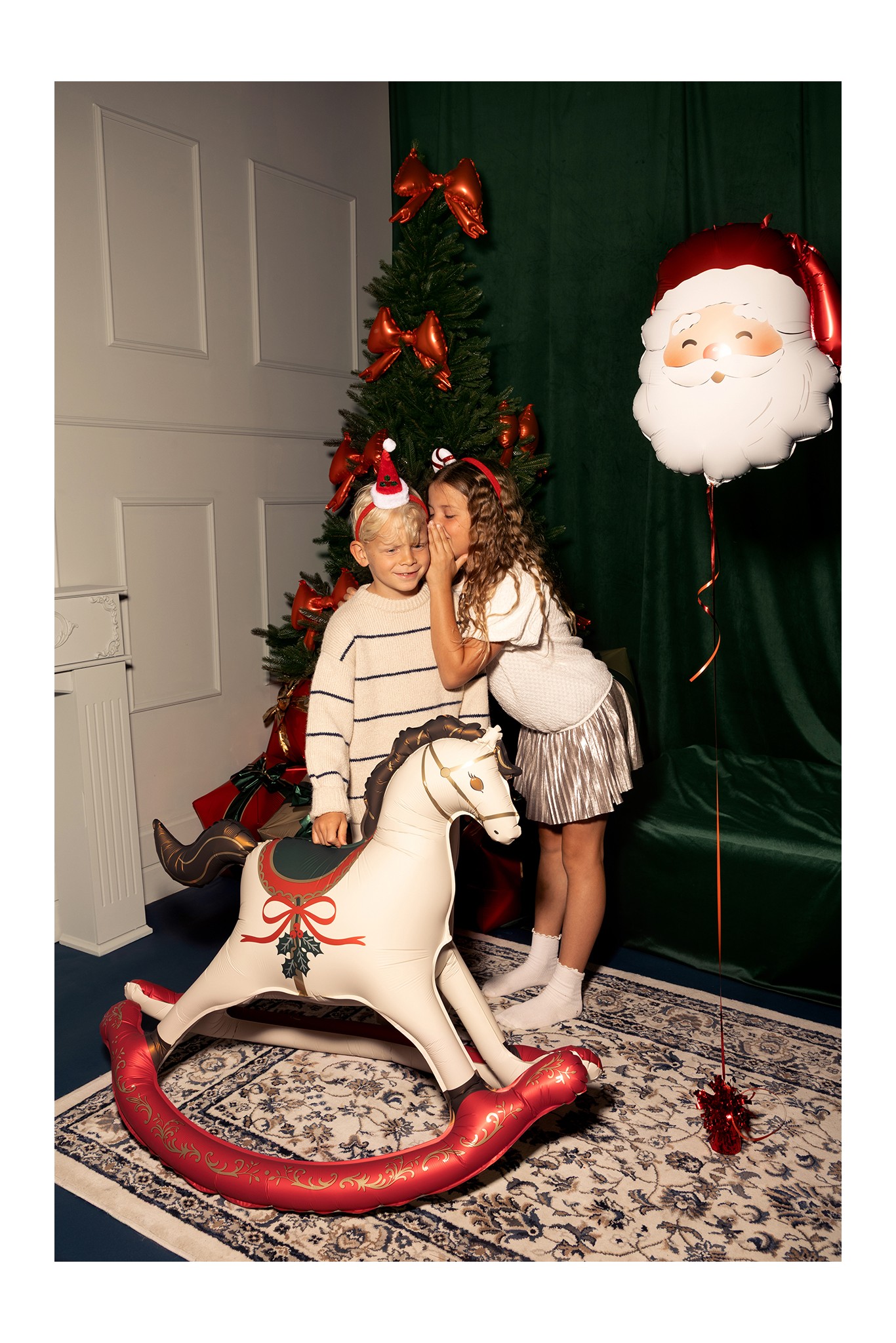 Foil Balloon Santa Satin 42 x 43.5 cm