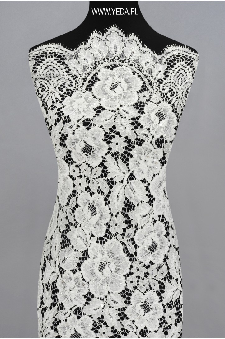 FRENCH LACE W32221 IVORY KORD ZDOB