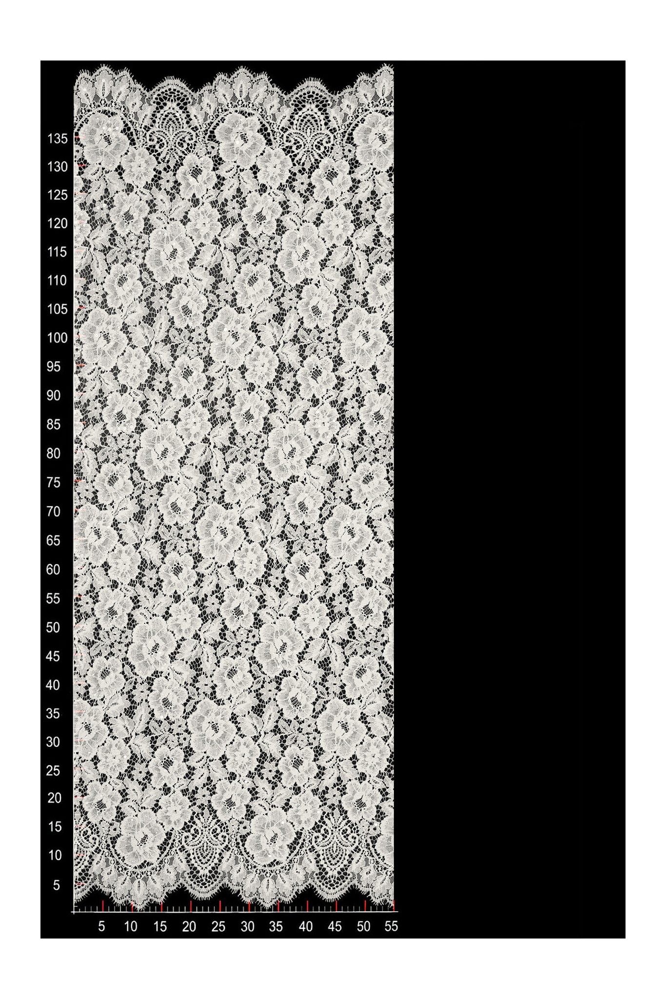 FRENCH LACE W32221 IVORY KORD ZDOB