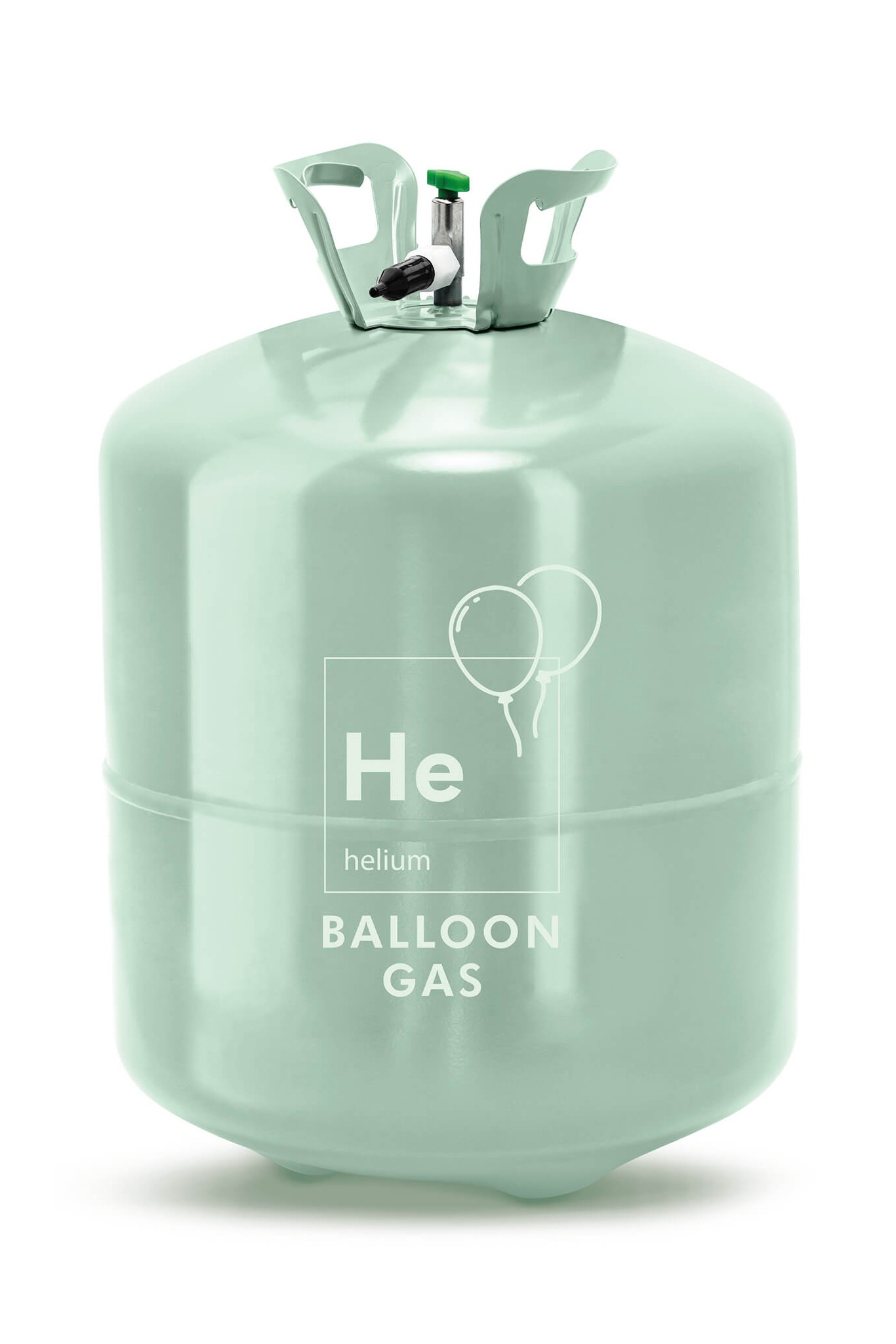 Butla z helem zielona na maks. 90 balonów