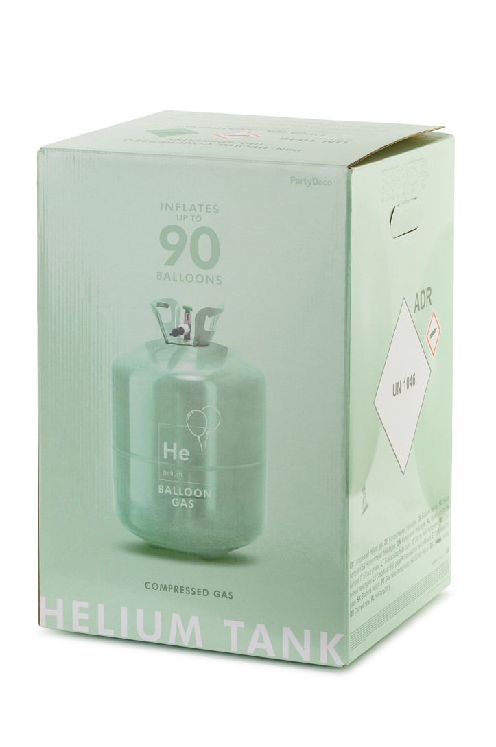 Butla z helem zielona na maks. 90 balonów