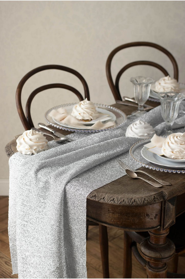 Metalized table runner 0,36 x 3 m