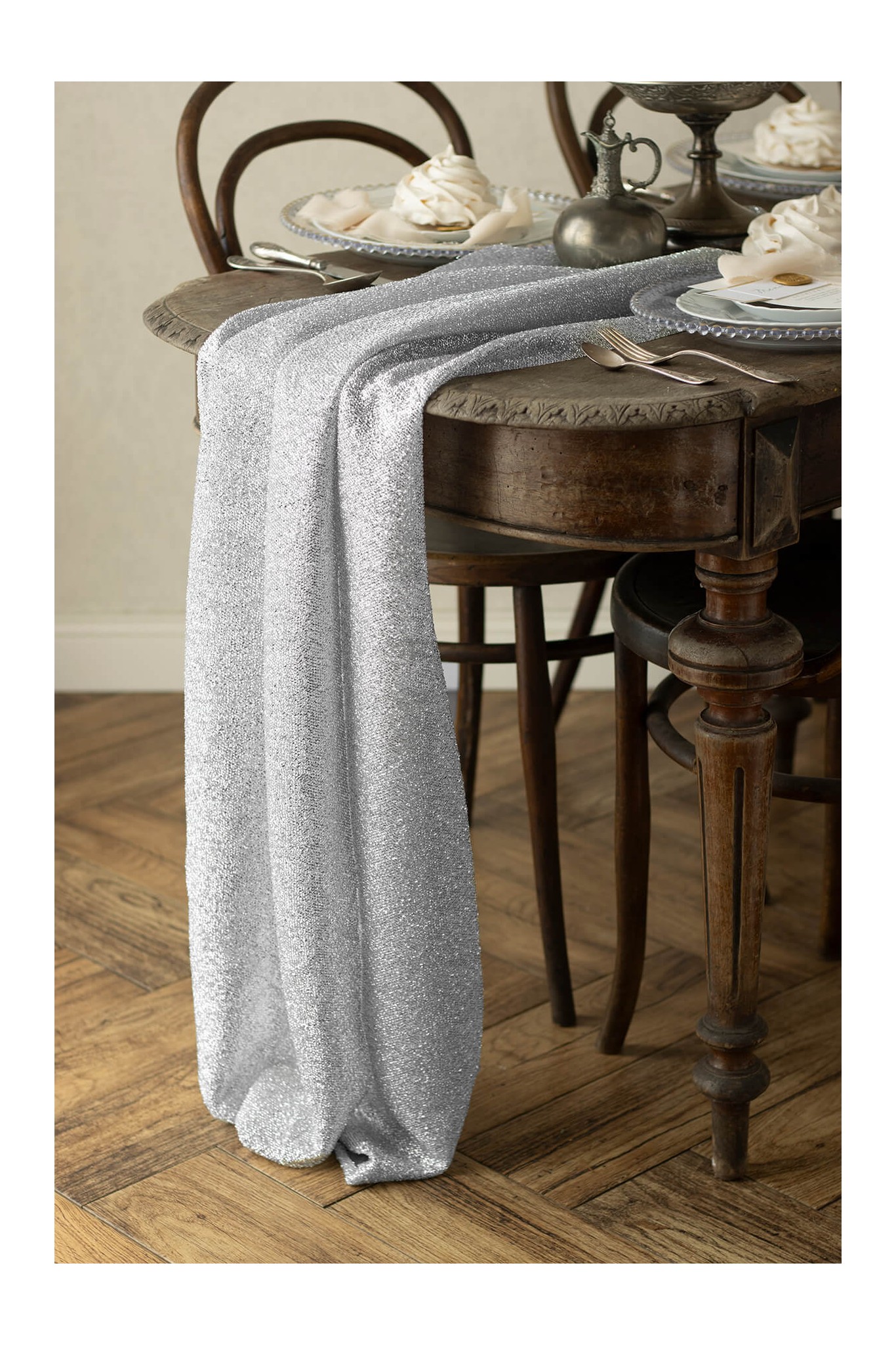 Metalized table runner 0,36 x 3 m