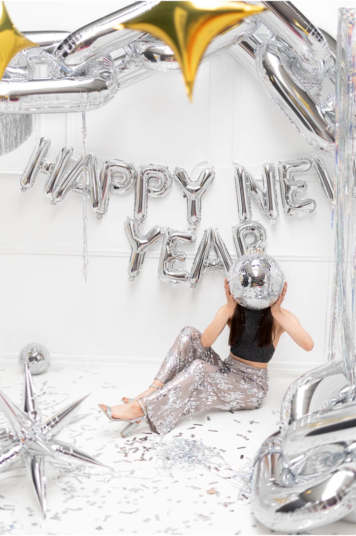Metalized foil balloon Happy New Year