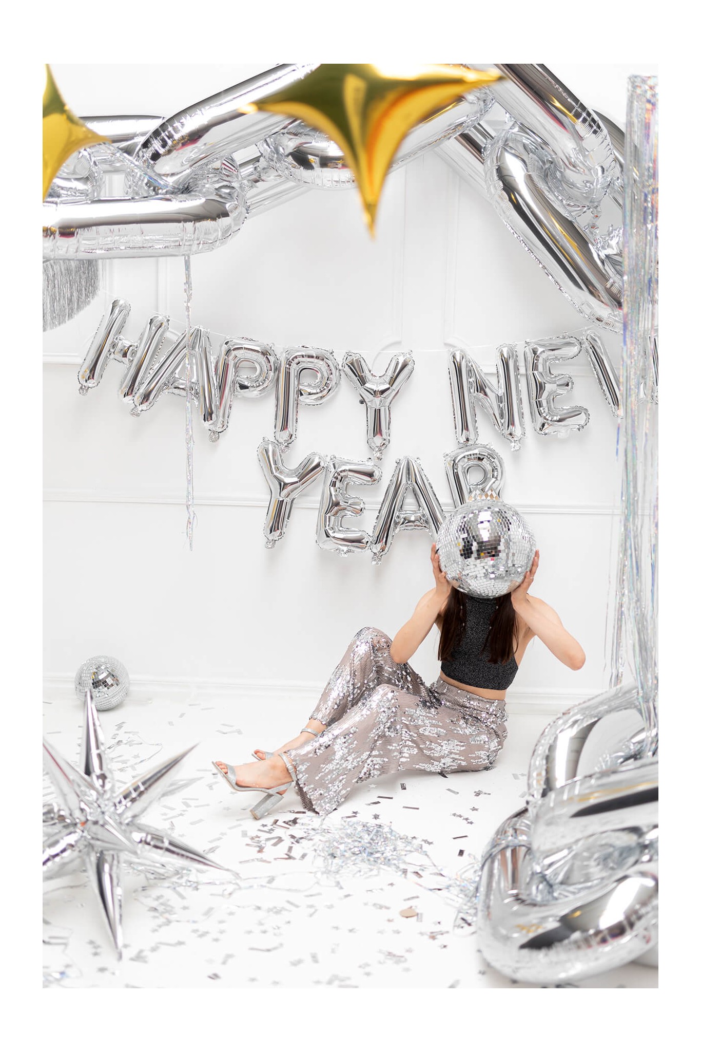 Metalized foil balloon Happy New Year