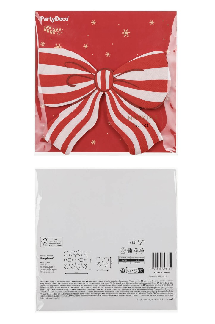 Striped Bow napkins