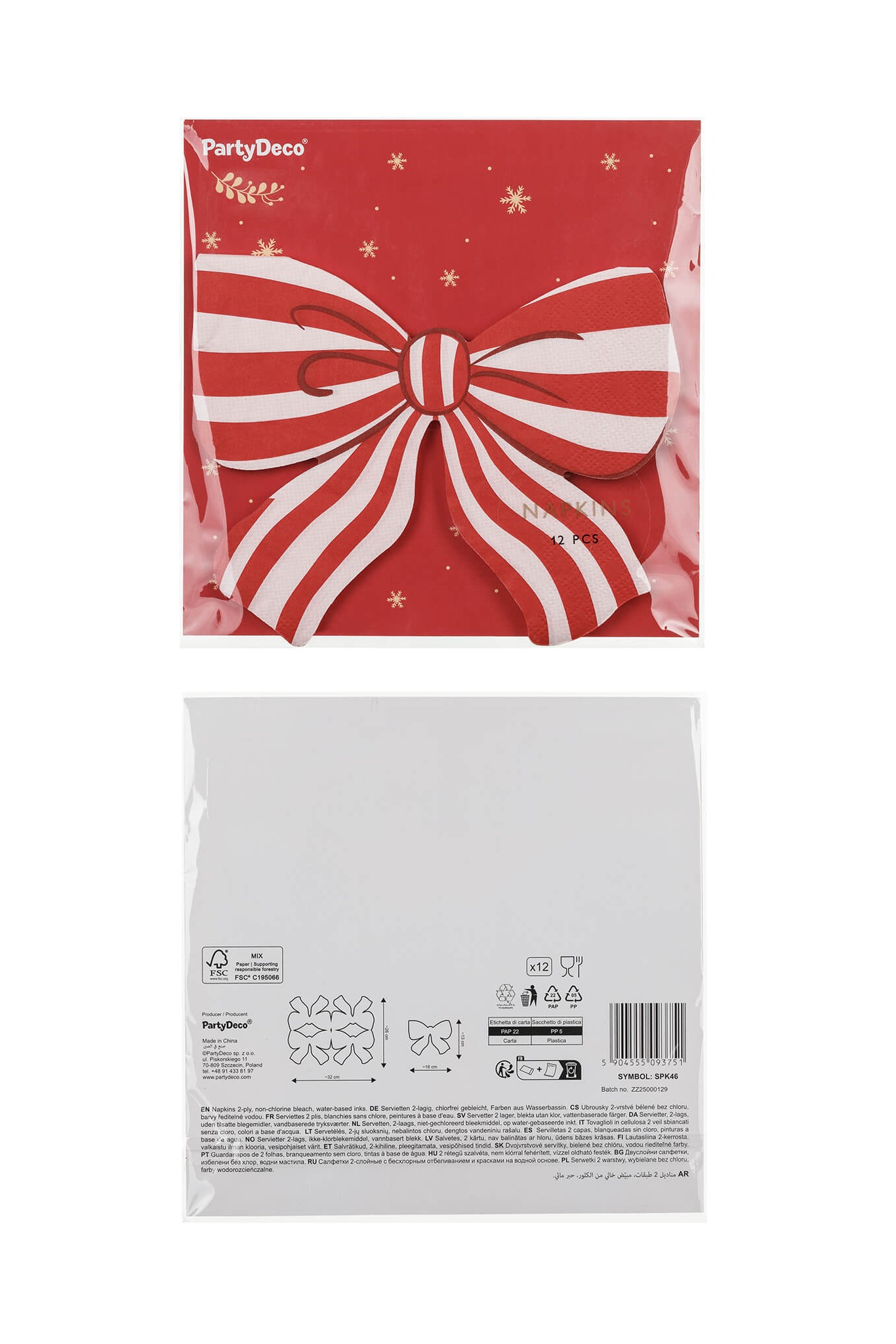 Servietten Gestreifte Schleife