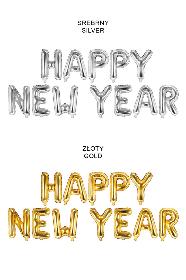 Metalized foil balloon Happy New Year