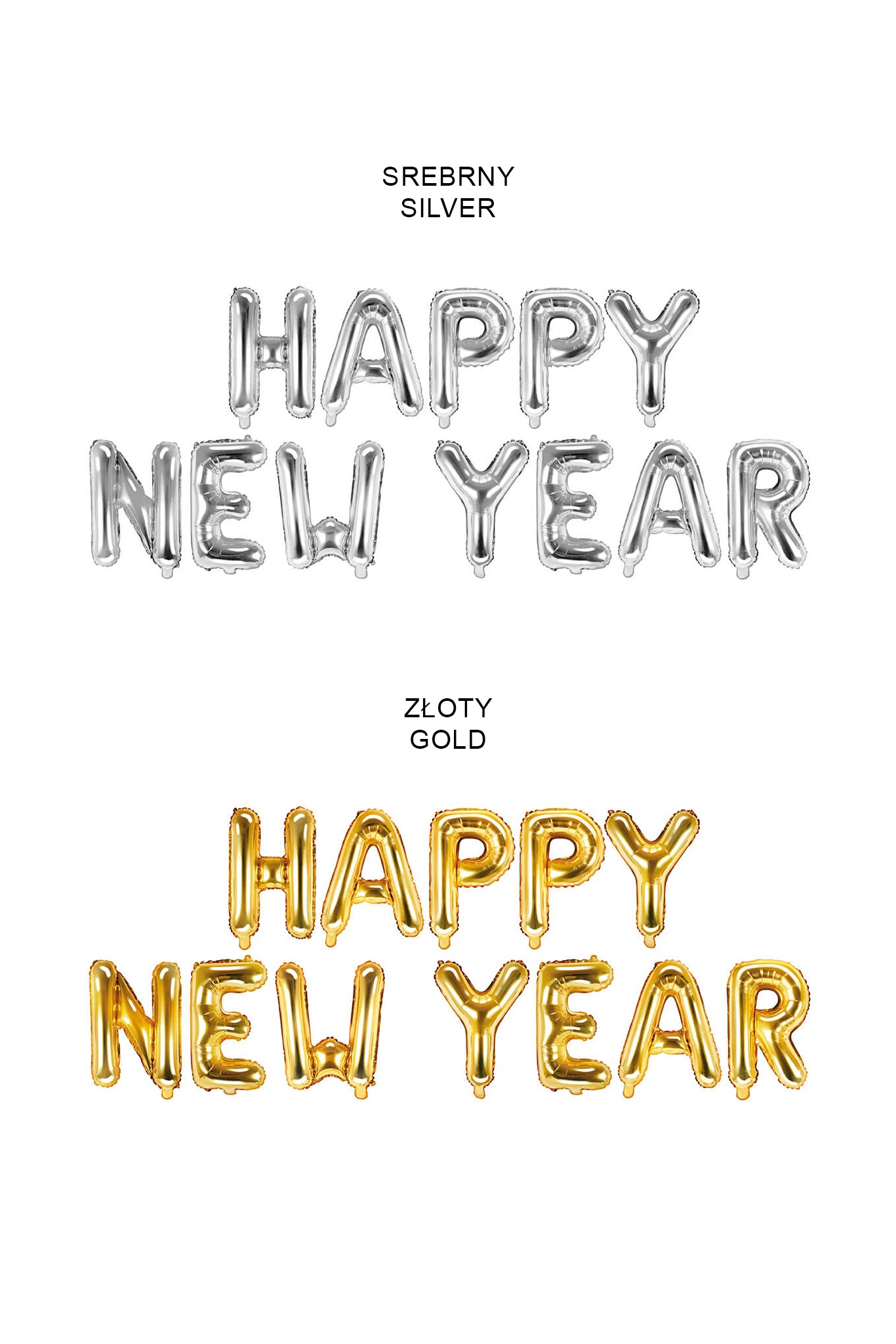 Metalized foil balloon Happy New Year