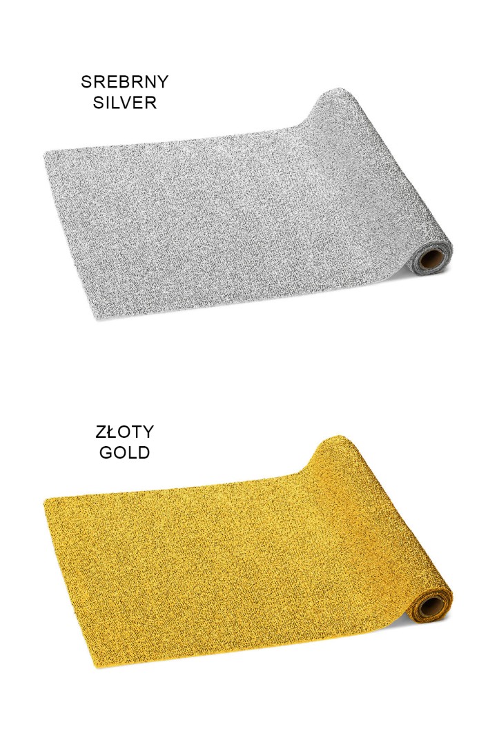 Metalized table runner 0,36 x 3 m