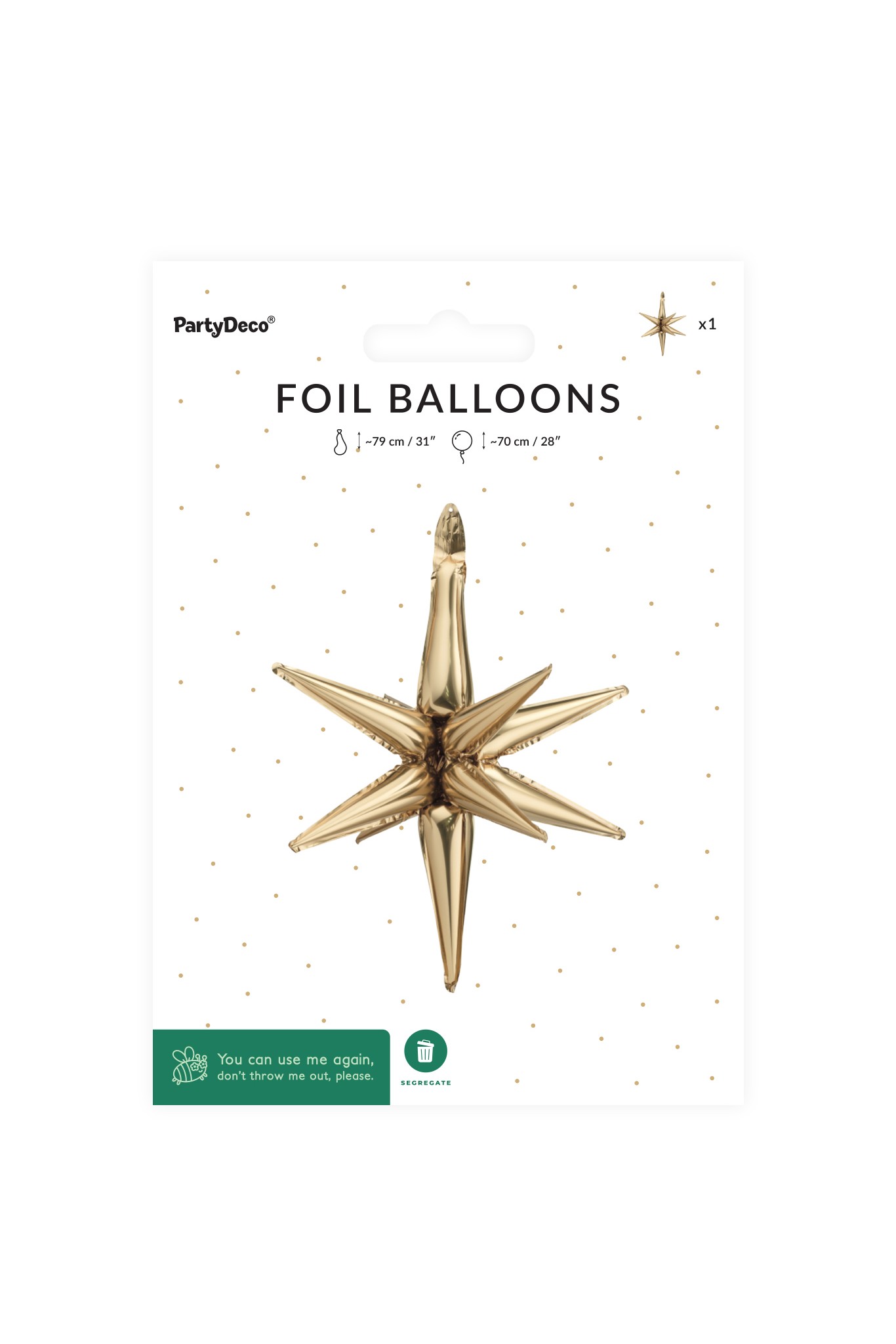Metallic foil balloon Star 3D FB258T