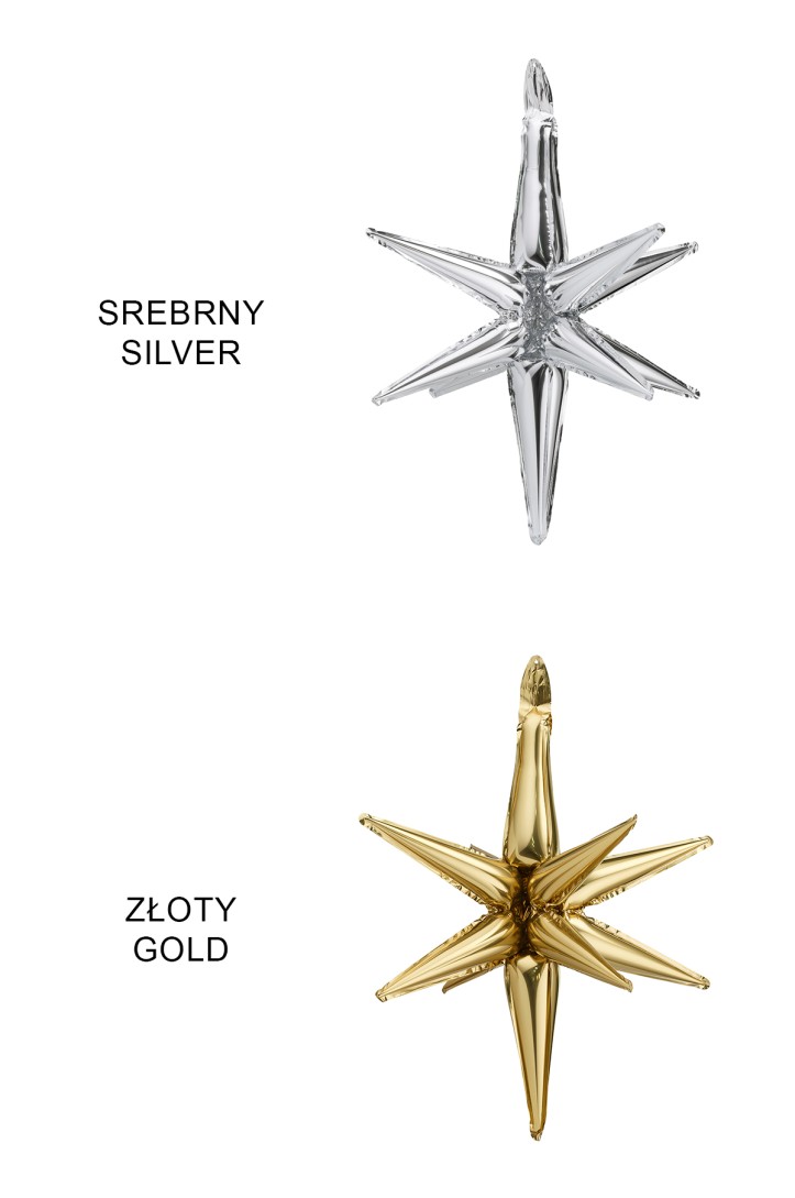 Metallic foil balloon Star 3D FB258T