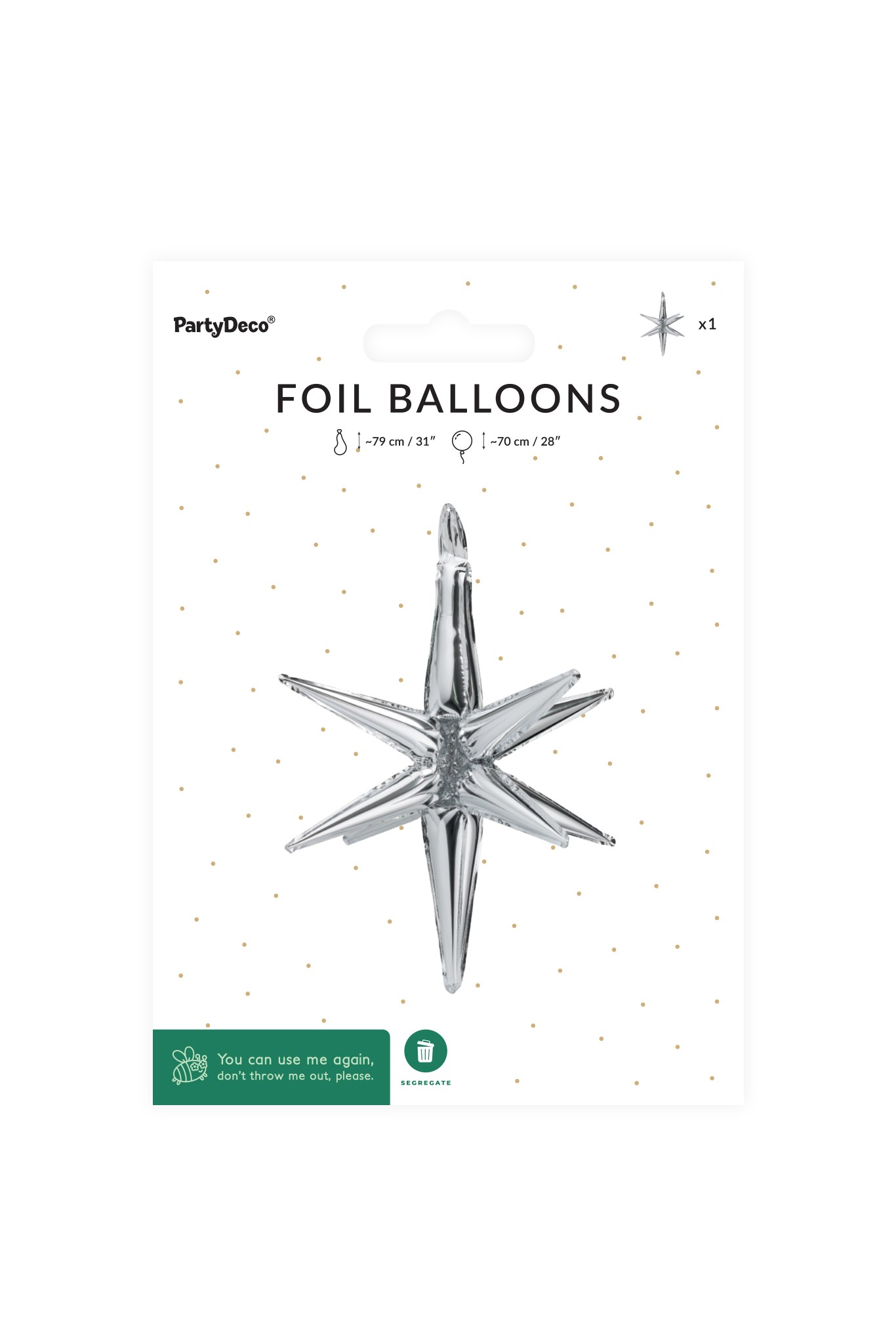 Metallic foil balloon Star 3D FB258T