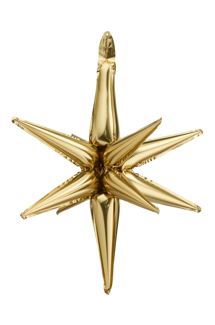 Metallisierter Folienballon Stern 3D FB258T