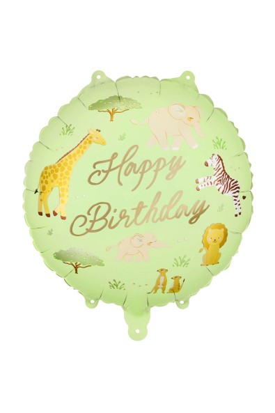 Balon foliowy pastylka happy birthday safari