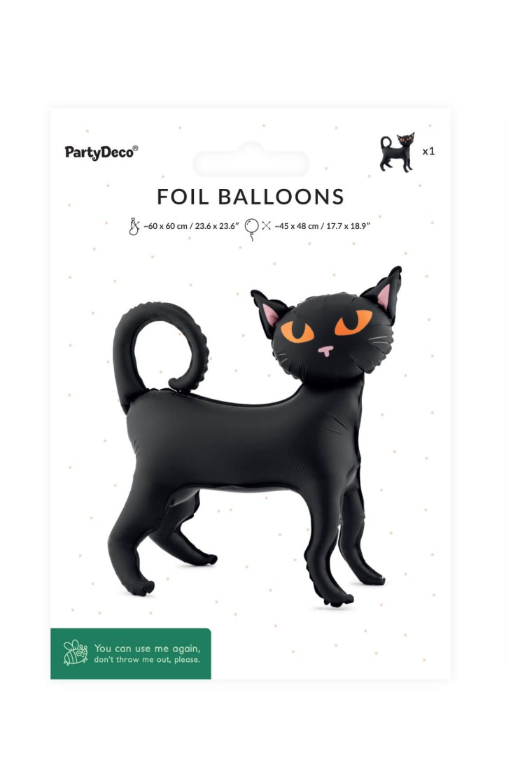 Stehender Folienballon Katze, 45 x 48 cm