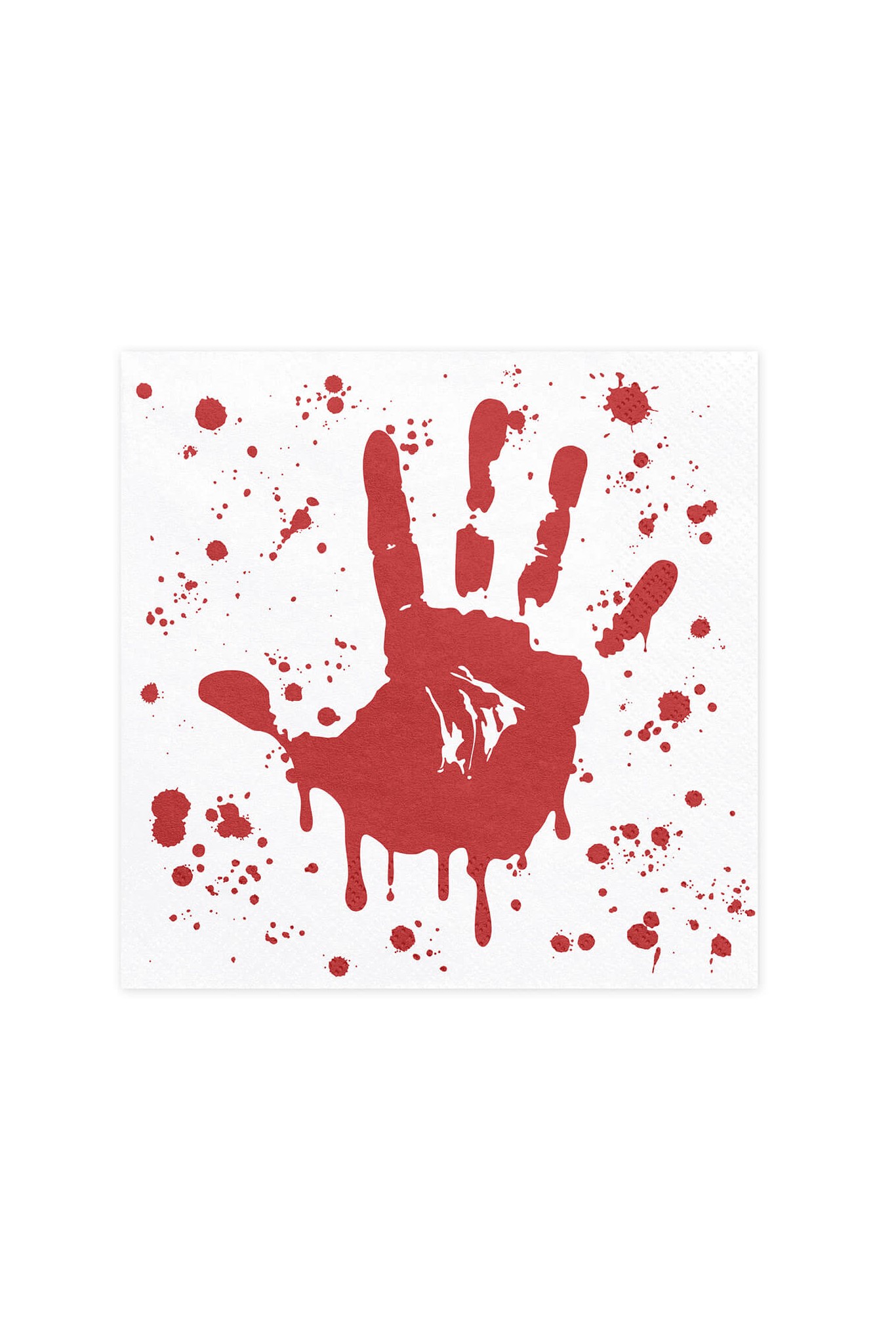 Servietten Blutige Hand, 33 x 33 cm