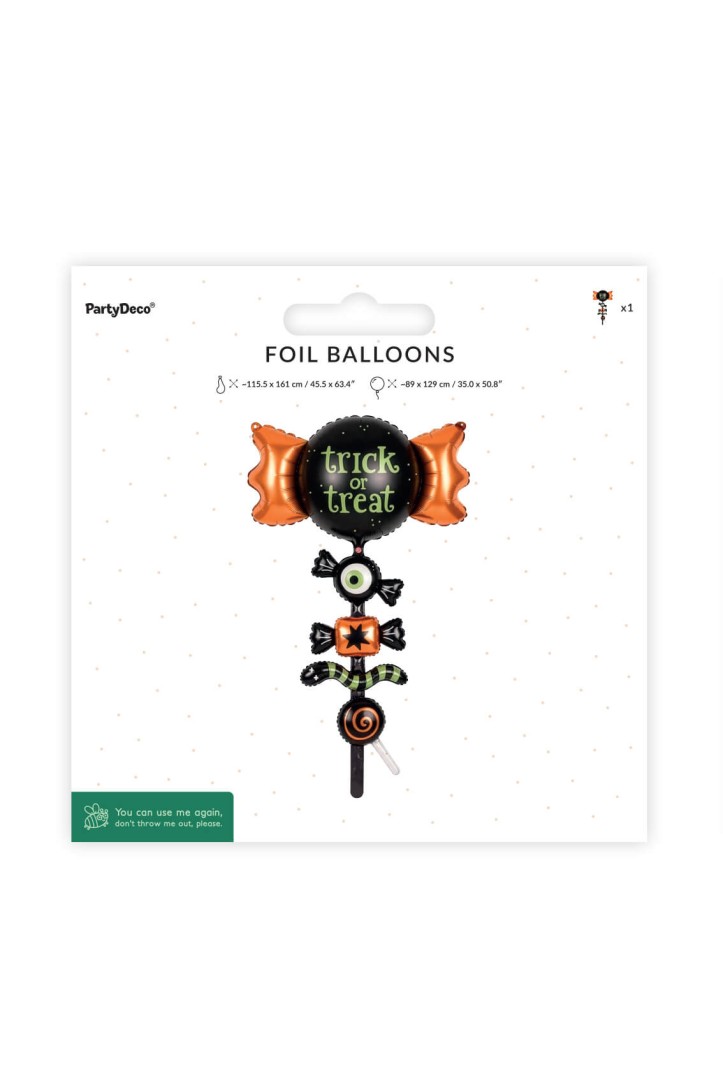 Folienballon Trick or Treat, 89 x 129 cm