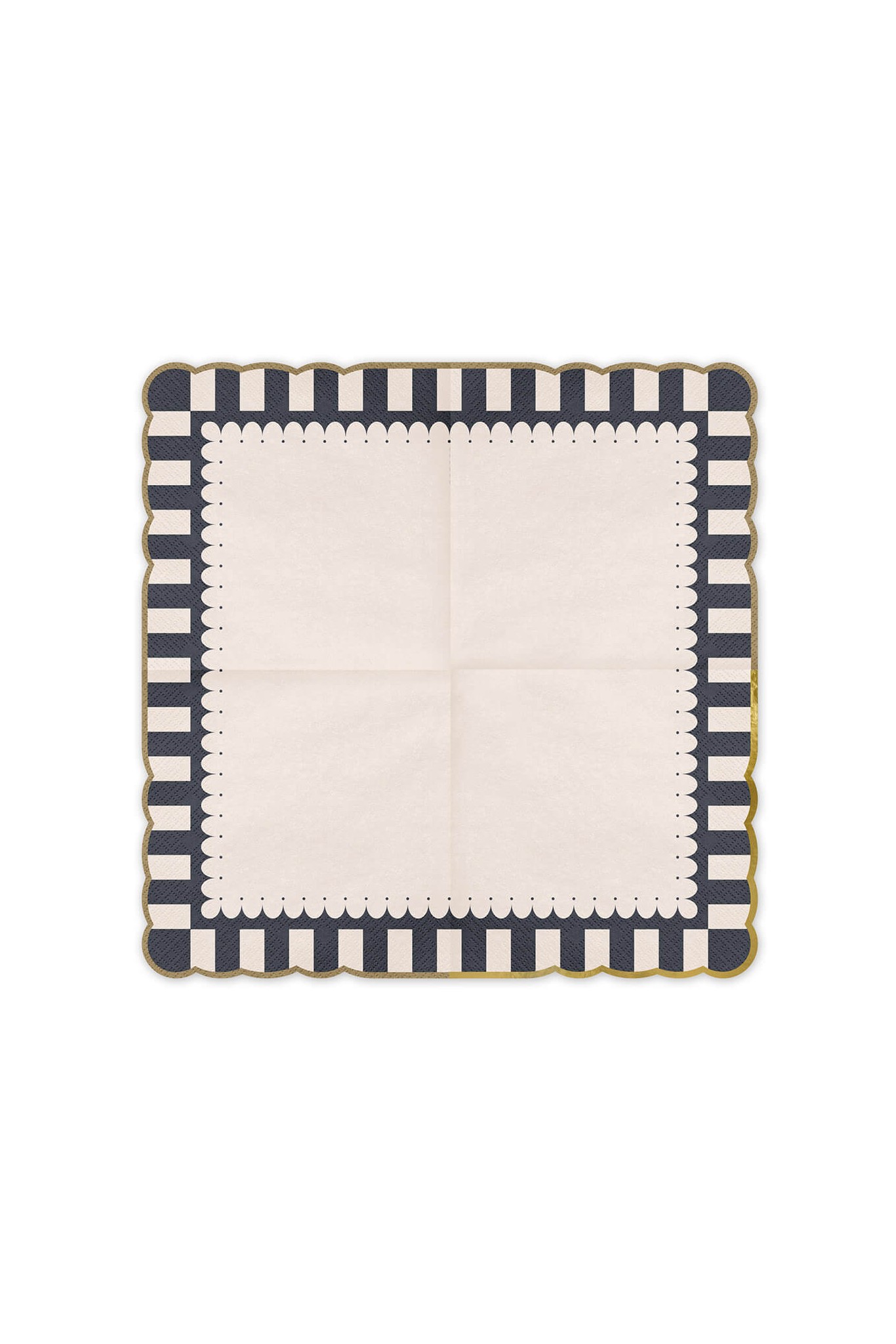 Napkins with gold edge, 33 x 33 cm