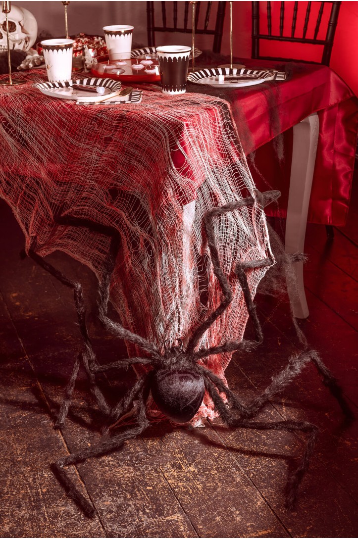Spider decoration, black, 103 x 75 x 9 cm
