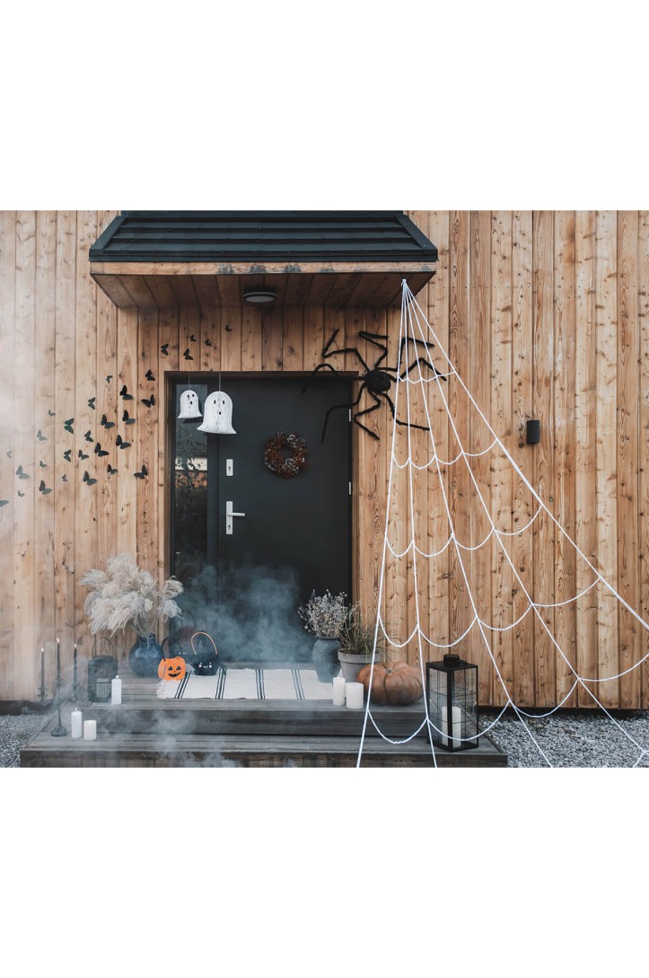 Spider web decoration, white, 5 x 4 m