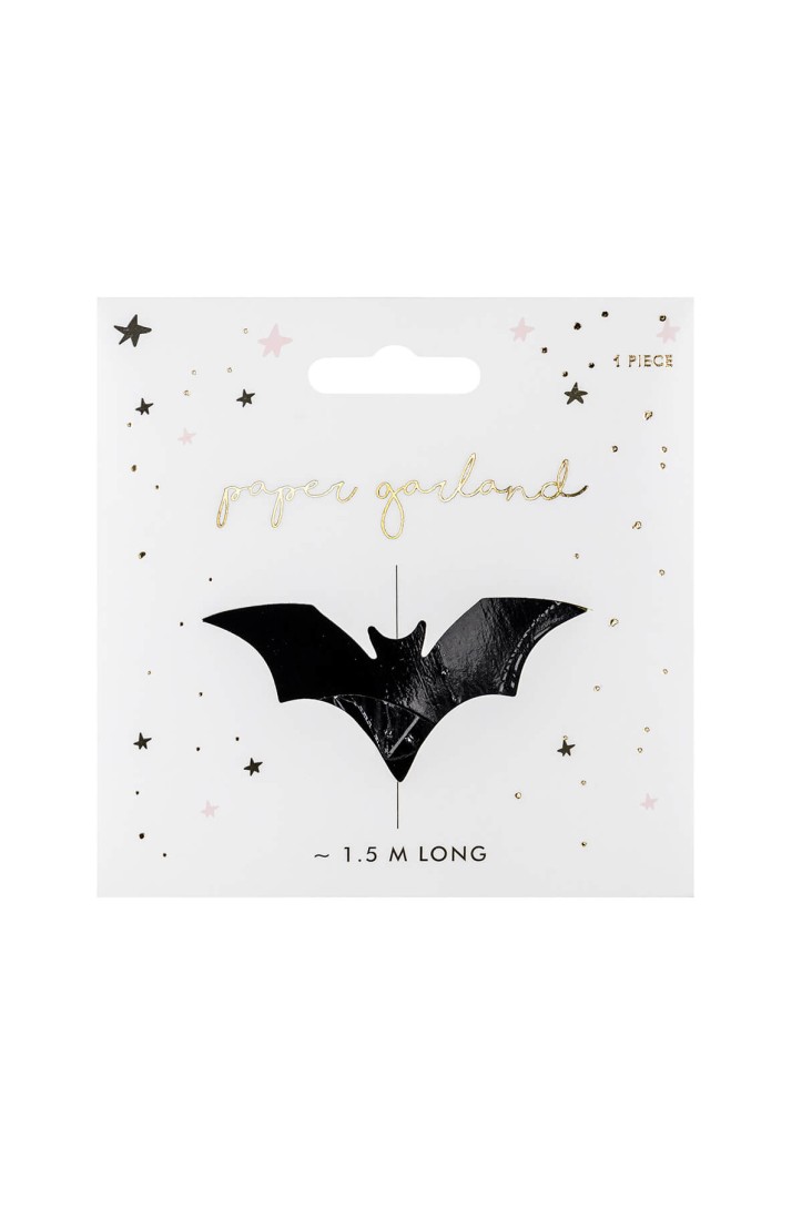 Bat garland, black, 1.5 m