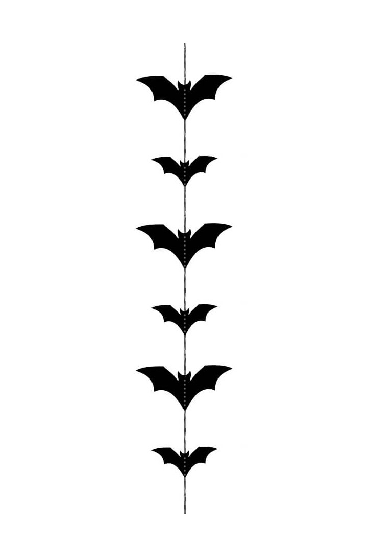 Fledermaus-Girlande, schwarz, 1,5 m