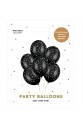 Balony 30 cm, Nietoperze, Pastel Black