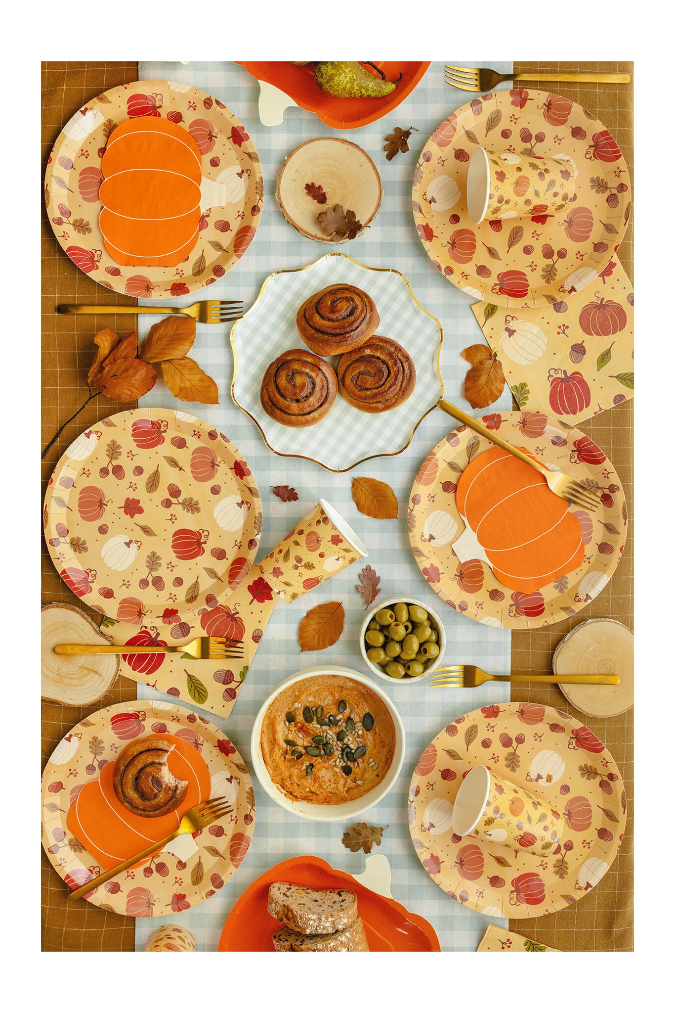 Autumn Pumpkin napkins, 16 x 13 cm