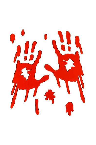 Bloody hands gel window stickers