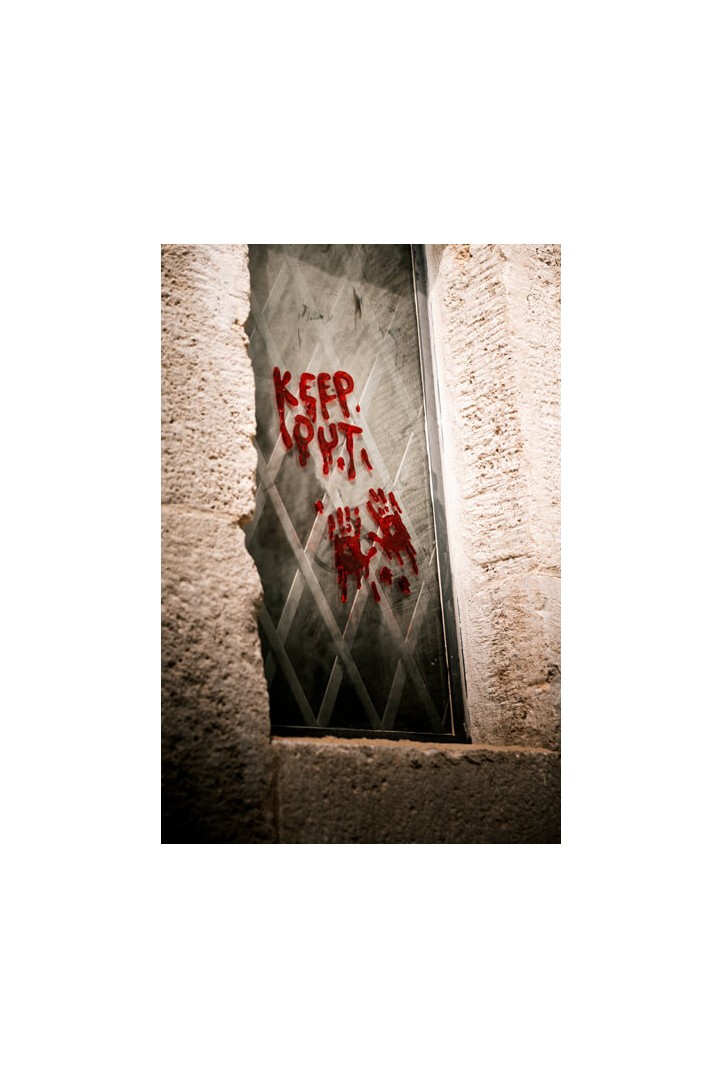 Bloody Hands gel window stickers