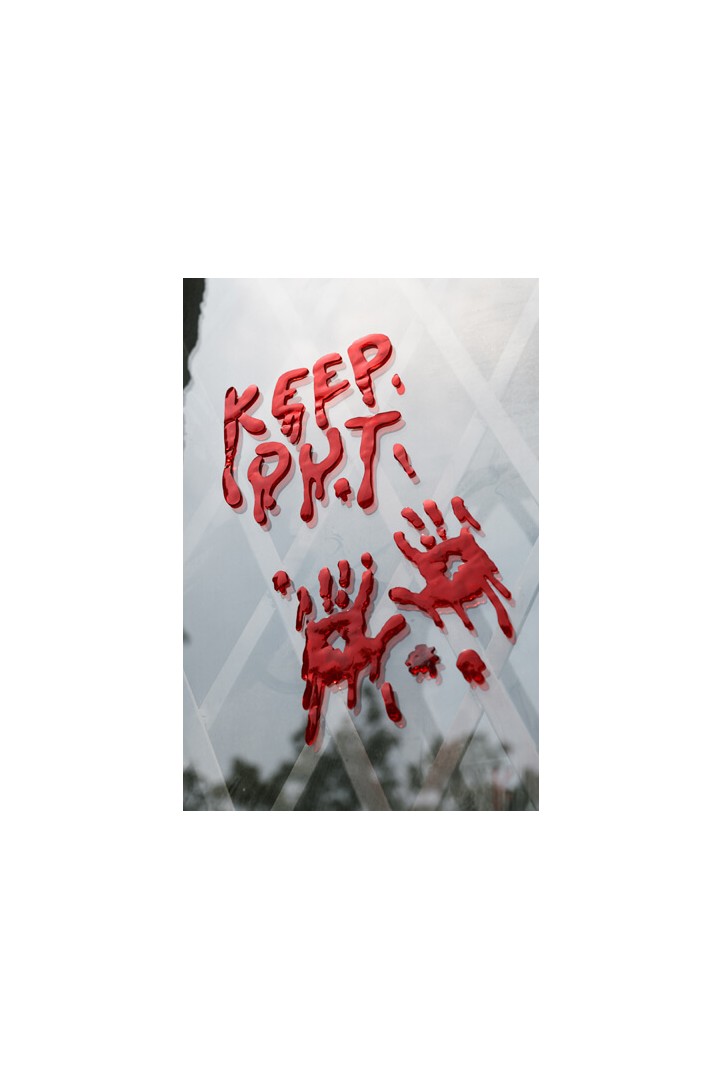 Bloody Hands gel window stickers