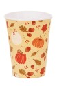 Autumn paper cups with pumpkins and acorns, 250 ml