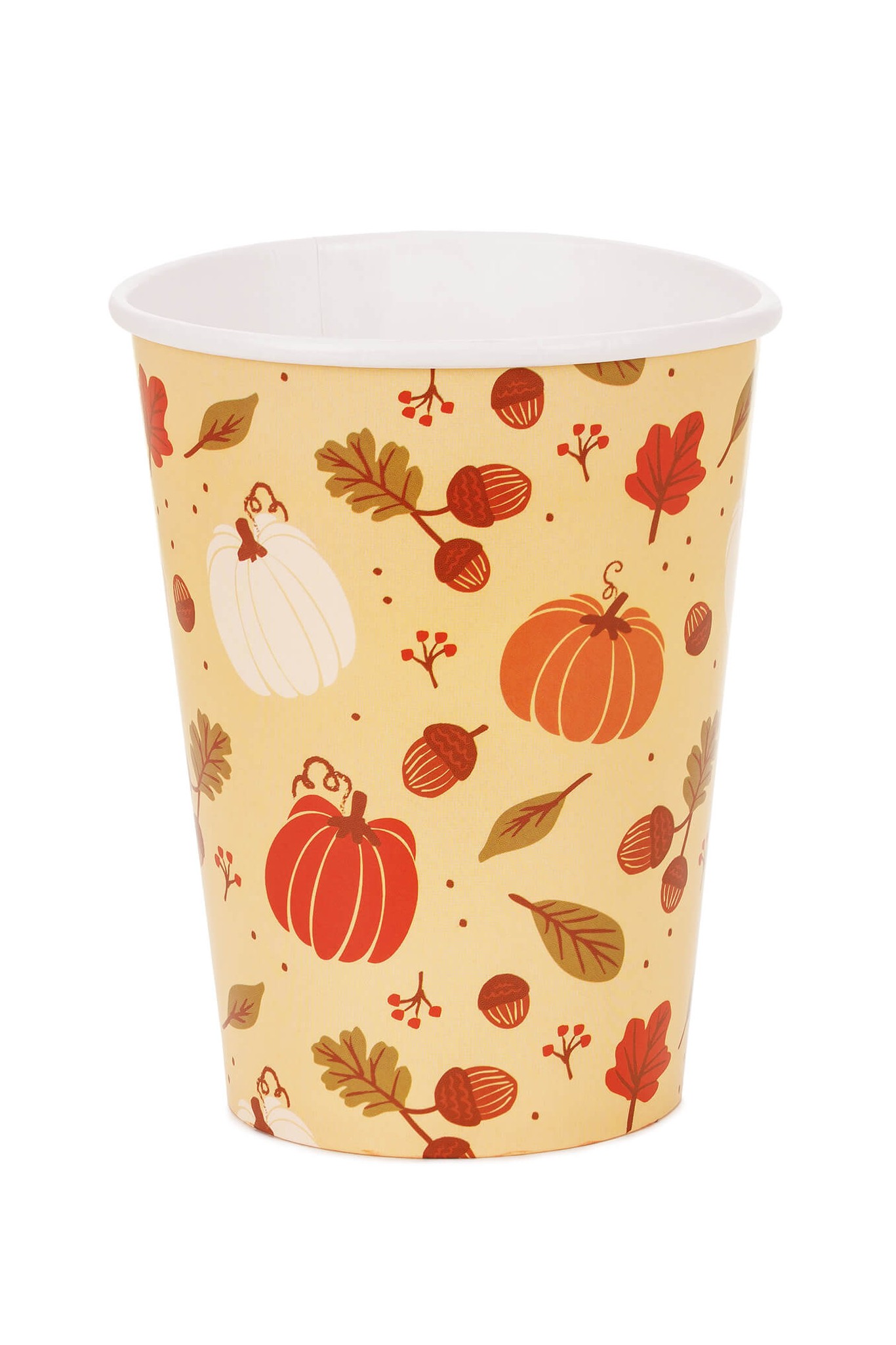 Jesienne Kubeczki papierowe Dynie i żołędzie, 250 ml