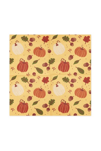 Autumn Pumpkins and Acorns napkins, 33 x 33 cm