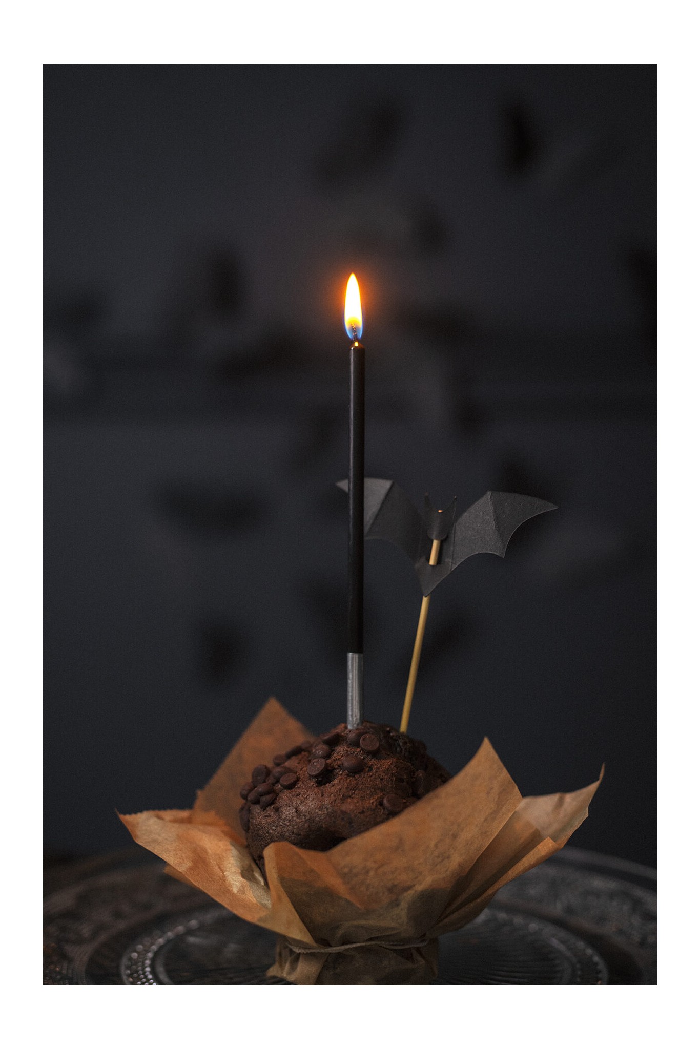 Dekoracje do muffinek Nietoperze, 3.6-4.7cm